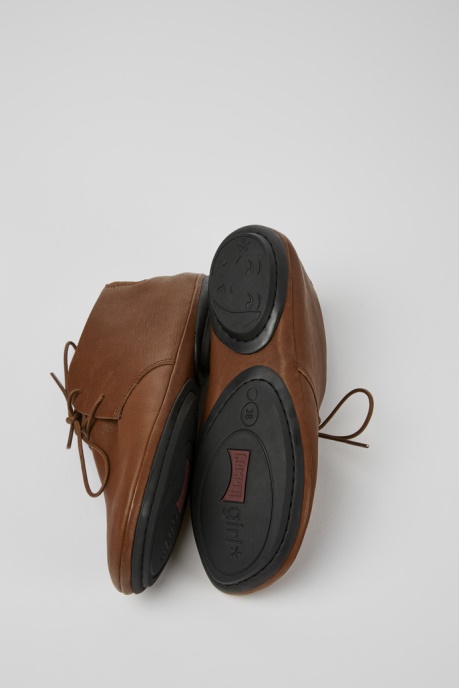 Camper AU Design Right Brown Lace Up Ankle Boot For Women