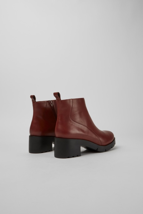 Camper AU Wanda Red-Brown Zip Ankle Boot For Women New Arrivals