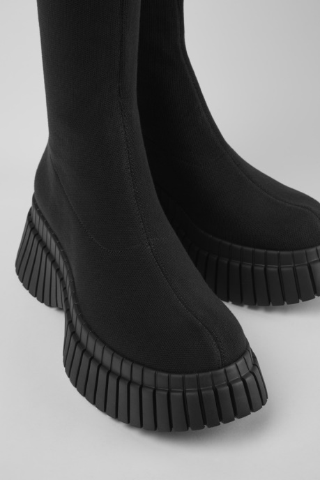 Design Bcn Black Textile Boots For Women Camper AU