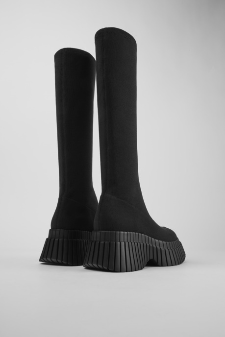 Design Bcn Black Textile Boots For Women Camper AU