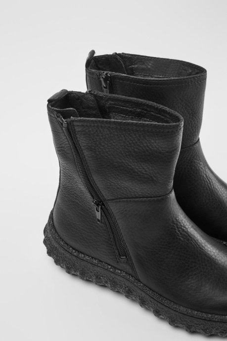 Ground Michelin Women's Black Mid Boot With Zip Camper AU New Arrivals