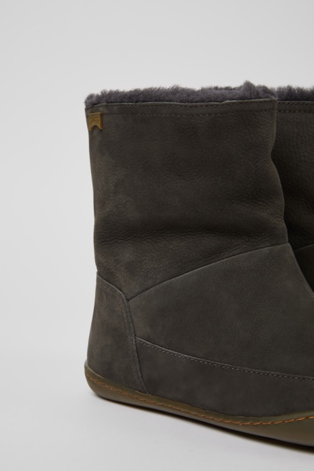 Exclusive Camper AU Peu Dark Grey Nubuck Ankle Boots For Women