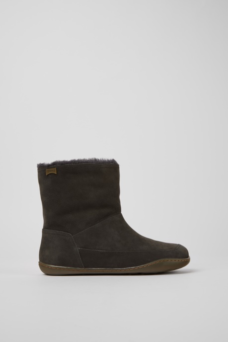 Exclusive Camper AU Peu Dark Grey Nubuck Ankle Boots For Women