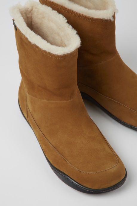 Peu Brown Nubuck Ankle Boots For Women Camper AU New Arrivals