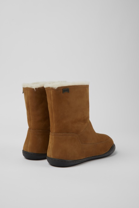 Peu Brown Nubuck Ankle Boots For Women Camper AU New Arrivals