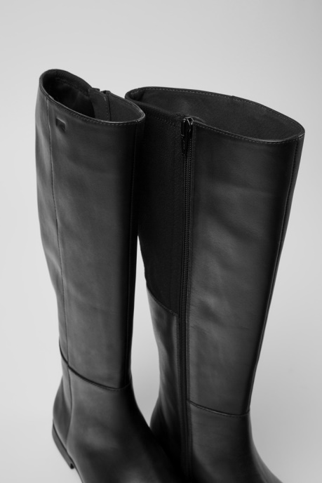 Exclusive Camper AU Mil Black Leather And Textile High Boots For Women