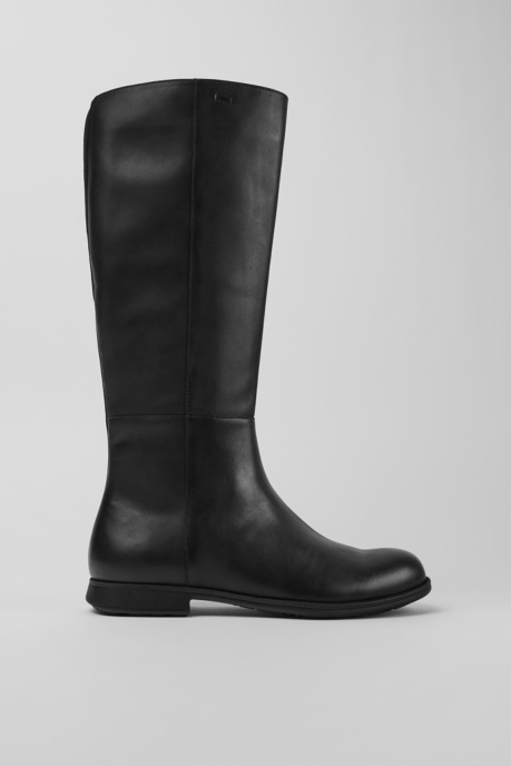 Exclusive Camper AU Mil Black Leather And Textile High Boots For Women