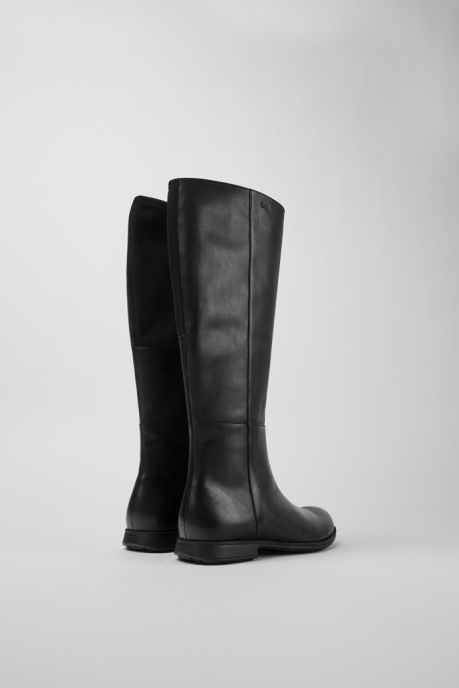 Exclusive Camper AU Mil Black Leather And Textile High Boots For Women