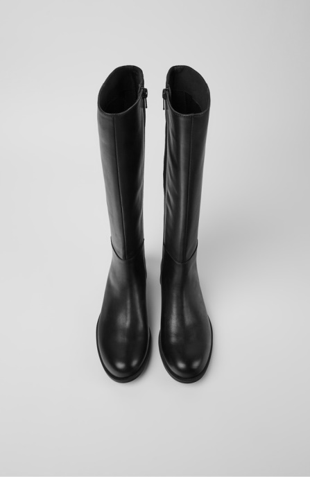 Exclusive Camper AU Mil Black Leather And Textile High Boots For Women