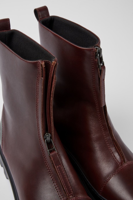 Camper AU Brutus Burgundy Zip Boots New Arrivals