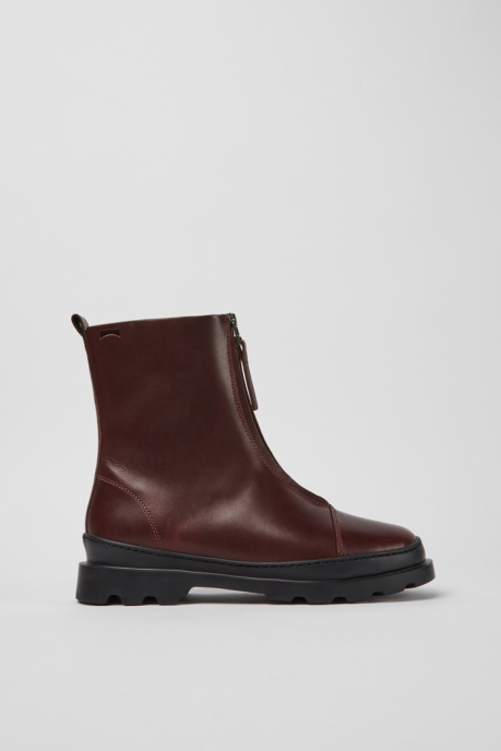 Camper AU Brutus Burgundy Zip Boots New Arrivals