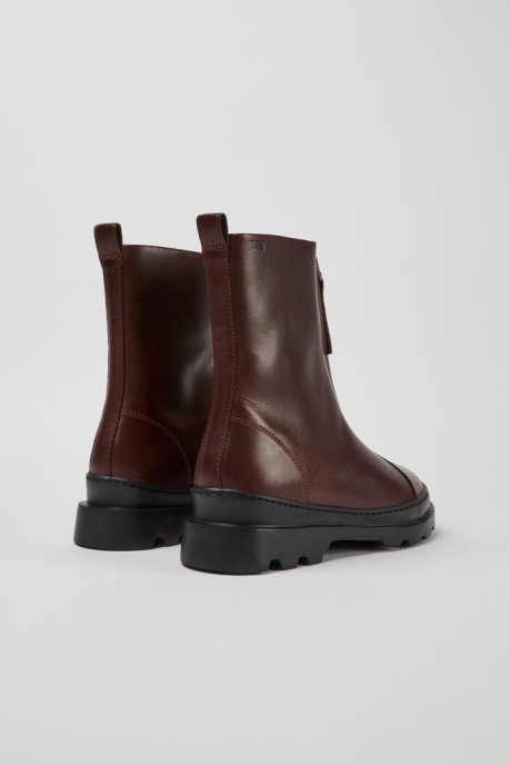 Camper AU Brutus Burgundy Zip Boots New Arrivals