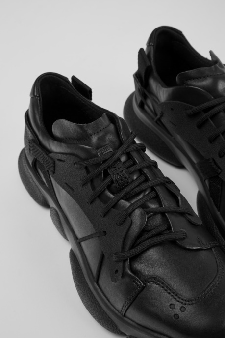 Karst Black Leather And Textile Sneakers For Women Camper AU New Arrivals