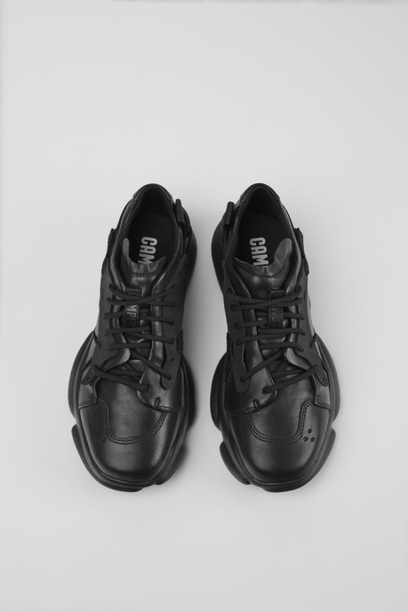 Karst Black Leather And Textile Sneakers For Women Camper AU New Arrivals