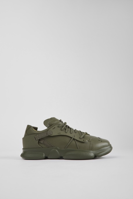 Exclusive Camper AU Karst Green Leather And Textile Sneakers For Women