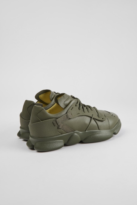 Exclusive Camper AU Karst Green Leather And Textile Sneakers For Women