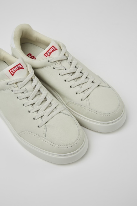 Design Runner K21 White Non-Dyed Leather Sneakers For Women Camper AU