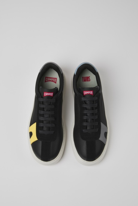 Twins Black Leather And Nubuck Sneakers For Women Exclusive Camper AU