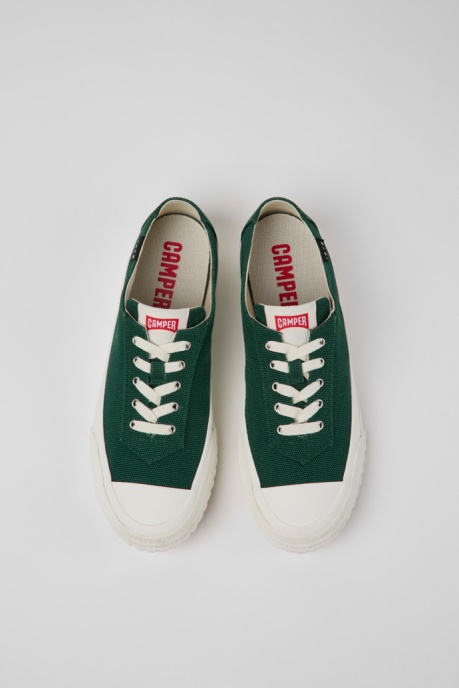 Camper AU Design Camaleon Green Recycled Cotton Sneakers For Women