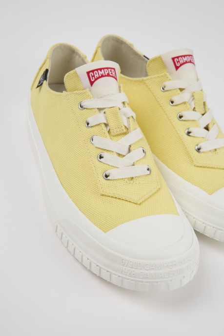 Camaleon Yellow Recycled Cotton Sneakers For Women Camper AU New Arrivals