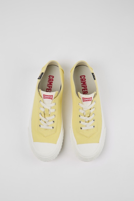 Camaleon Yellow Recycled Cotton Sneakers For Women Camper AU New Arrivals