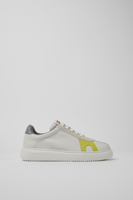 Design Runner K21 White Non-Dyed Leather And Nubuck Sneakers For Women Camper AU