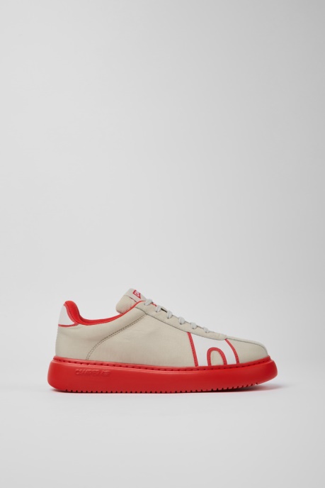 Runner K21 Gray And Red Textile And Nubuck Sneakers For Women Camper AU New Arrivals