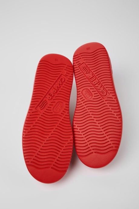 Runner K21 Gray And Red Textile And Nubuck Sneakers For Women Camper AU New Arrivals