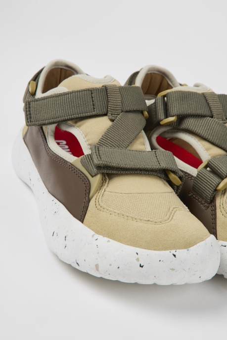 Peu Stadium Multicolored Leather And Textile Semi-Open Sneakers For Women Camper AU New Arrivals