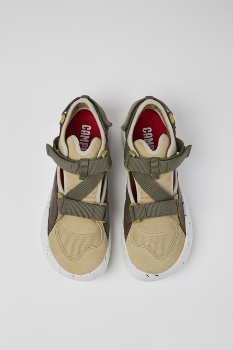 Peu Stadium Multicolored Leather And Textile Semi-Open Sneakers For Women Camper AU New Arrivals