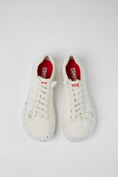 Design Peu Stadium White Textile Sneakers For Women Camper AU