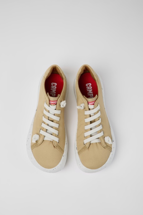 Design Peu Stadium Beige Textile Sneakers For Women Camper AU