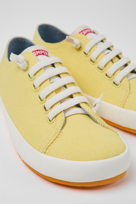 Camper AU Design Peu Rambla Yellow Textile Sneakers For Women