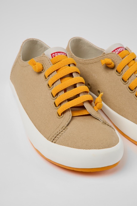 Exclusive Camper AU Peu Rambla Beige Textile Sneakers For Women
