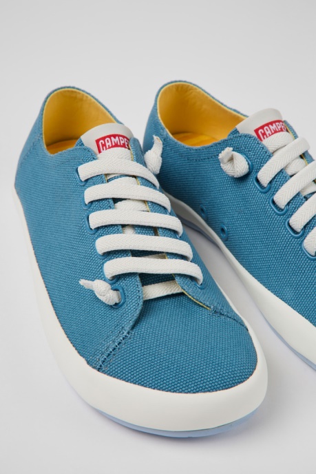 Design Peu Rambla Blue Textile Sneakers For Women Camper AU