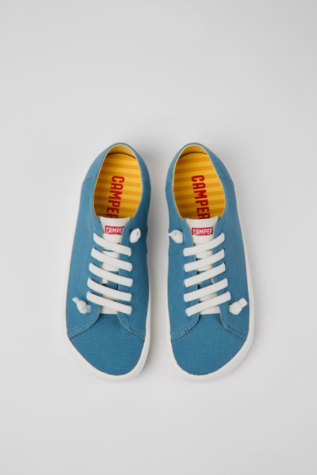 Design Peu Rambla Blue Textile Sneakers For Women Camper AU