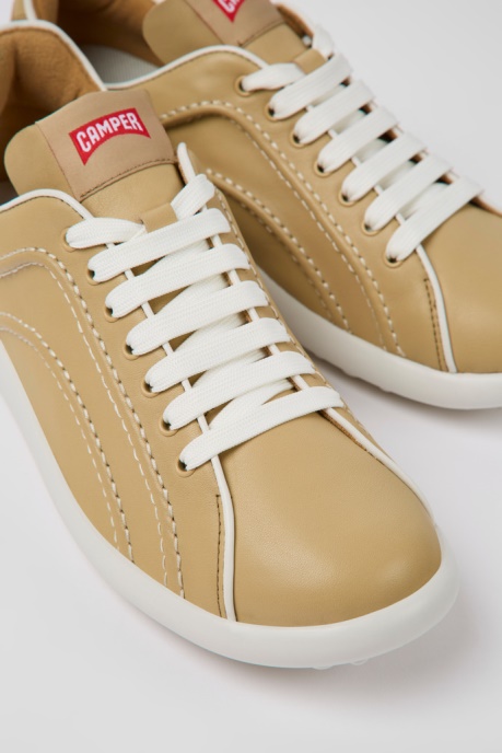 Exclusive Camper AU Pelotas Xlite Beige Leather Sneakers For Women