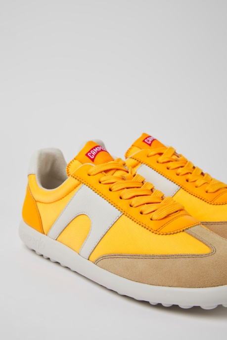 Camper AU Pelotas Xlite Orange Leather And Textile Sneakers For Women New Arrivals