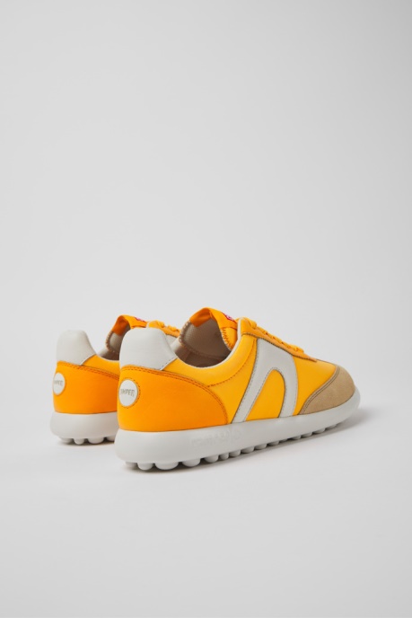 Camper AU Pelotas Xlite Orange Leather And Textile Sneakers For Women New Arrivals