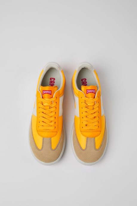 Camper AU Pelotas Xlite Orange Leather And Textile Sneakers For Women New Arrivals