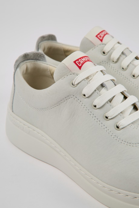 Exclusive Camper AU Runner Up White Non-Dyed Leather Sneakers For Women
