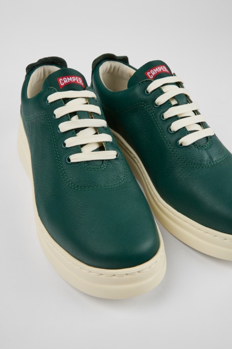 Runner Up Green Leather Sneakers For Women Camper AU New Arrivals