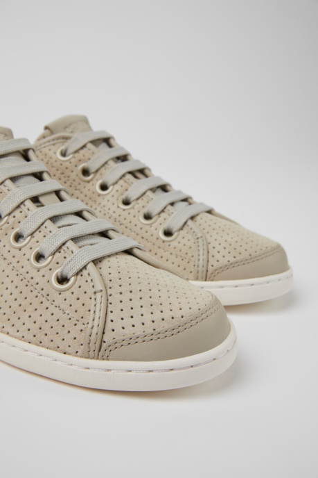 Design Uno Gray Nubuck And Leather Sneakers For Women Camper AU