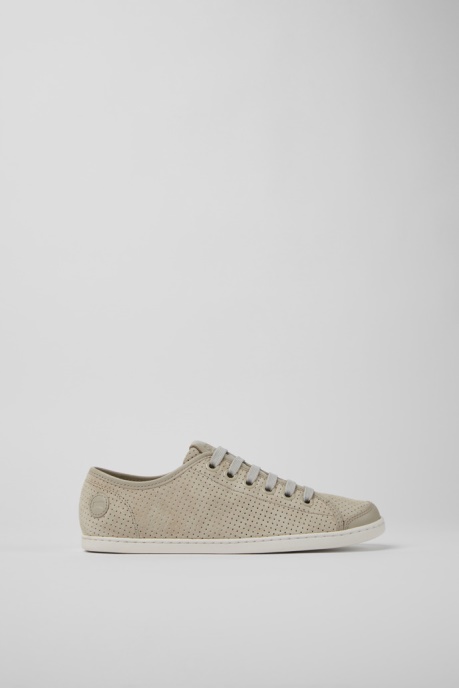 Design Uno Gray Nubuck And Leather Sneakers For Women Camper AU