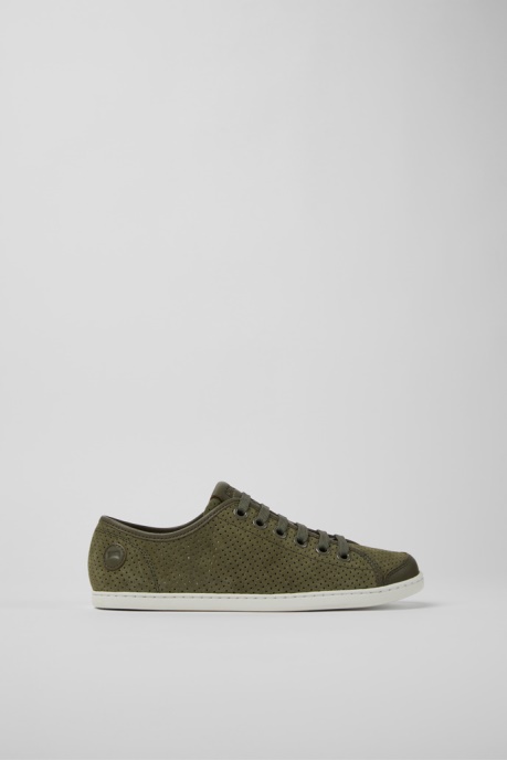 Uno Green Nubuck And Leather Sneakers For Women Camper AU New Arrivals