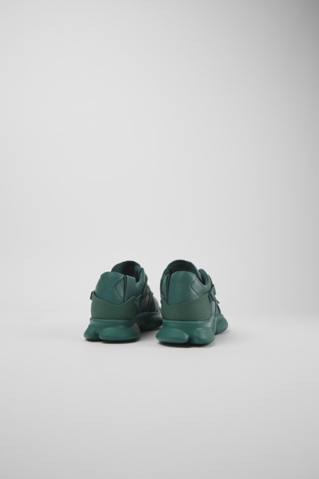 Camper AU Design Karst Green Leather And Textile Sneakers For Women