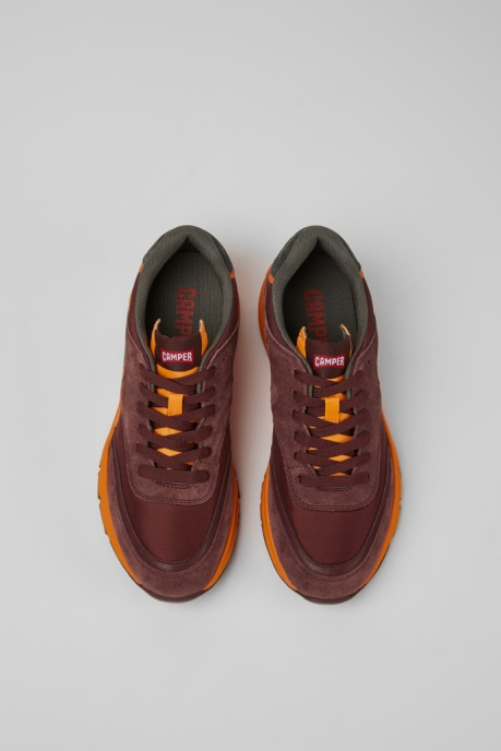 Drift Burgundy And Orange Textile And Nubuck Sneakers For Women Exclusive Camper AU