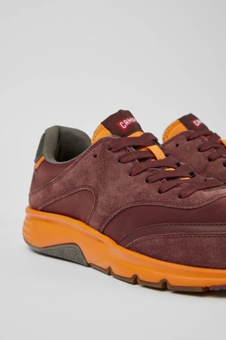Drift Burgundy And Orange Textile And Nubuck Sneakers For Women Exclusive Camper AU