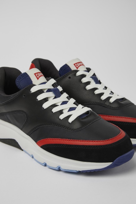 Camper AU Drift Black And Red Textile And Leather Sneakers For Women New Arrivals