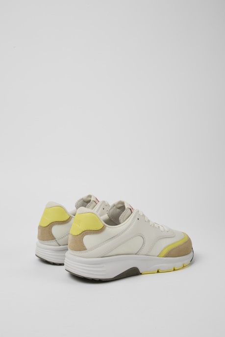 Drift White And Beige Textile And Leather Sneakers For Women Exclusive Camper AU